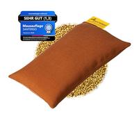 SANTERGO Mouse pad Wrist Rest - Ergonomic Palm Support Made of Organic Millet Chaff, Anti-tendonitis Problem for Computer Mouse, Relieve Wrists, Cushion Support in Cognac Color