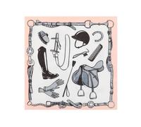 Santex 20 Paper Napkins Horse Riding 33cm x 33cm Light Grey, Powder Pink