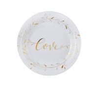 Santex 6322-3, Pack of 10 Just Married Metallic Plates