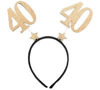 Santex Glitter Headband for Birthday, Size M, Black Gold