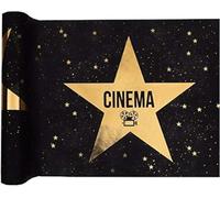 Santex mariage Star Hollywood Cinema Table Runner, Black/Gold