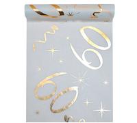 Santex Gold 30th Birthday Table Runner | Sparkling Foil Age 30 Party Tableware 5m