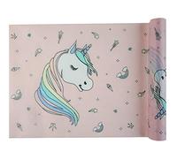 Santex Unicorn Table Runner Decoration for Children's Birthday Parties, Pink / Colourful