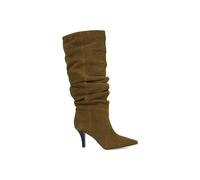 'Santi' Suede Knee High Boots Dune London Khaki 5