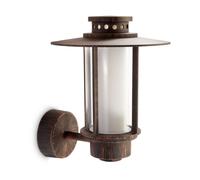 Santiago 1 Light E27 Rustic Brown Outodoor IP44 Wall Lantern