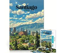 Santiago, Chile Skyline Teenager Jigsaw Puzzles 1000 Pieces Mind Puzzle Casual Relax Image Assembly Heartfelt Gift (50x75cm)