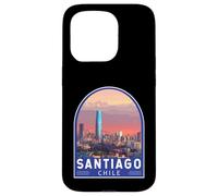 Santiago Chile Travel Art Emblem Vintage Case for iPhone 15 Pro