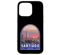 Santiago Chile Travel Art Emblem Vintage Case for iPhone 15 Pro Max