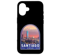 Santiago Chile Travel Art Emblem Vintage Case for iPhone 16