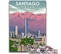 Santiago Chile Travel Art Jigsaw Puzzles for Adults 1000, Educational Games Home Decoration Unique Home Decor And Gifts 1000pcs (50x75cm)