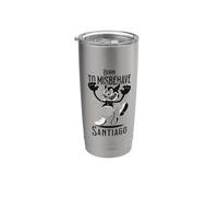 Santiago - Cool Boy Name with Cute Devil - Born to Misbehave Stainless Steel Insulated Tumbler