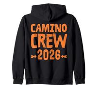 Santiago Crew 2026 Camino Group Walking Spain Pilgrim Route Zip Hoodie