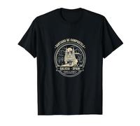 Santiago de Compostela Galicia Spain Retro Pilgrim Badge Value Graphic T-Shirt, Men, Black, M