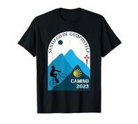 Santiago de Compostela pilgrim cycling bicycle 2025 T-Shirt