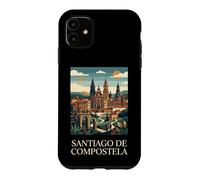 Santiago de Compostela Spain Retro Pilgrimage Graphic Case for iPhone 11