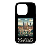 Santiago de Compostela Spain Retro Pilgrimage Graphic Case for iPhone 15 Pro