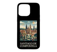 Santiago de Compostela Spain Retro Pilgrimage Graphic Case for iPhone 15 Pro Max
