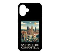 Santiago de Compostela Spain Retro Pilgrimage Graphic Case for iPhone 16