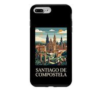 Santiago de Compostela Spain Retro Pilgrimage Graphic Case for iPhone 7 Plus/8 Plus