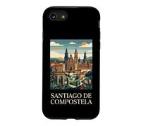 Santiago de Compostela Spain Retro Pilgrimage Graphic Case for iPhone SE (2020) / 7/8