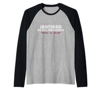 Santiago de los Caballeros DR 70s 80s Retro Type Graphic Raglan Baseball Tee