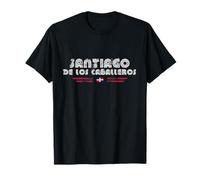 Santiago de los Caballeros DR 70s 80s Retro Type Graphic T-Shirt