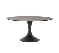 santiago large aluminium garden dining table in grey charcoal