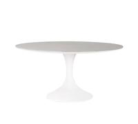 santiago large aluminium garden dining table in stone white