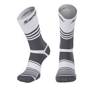 Santic Cycling Socks 2 Pairs Men Women for Running Biking Hiking Socks Breathable and Quick Dry Duke Grey M