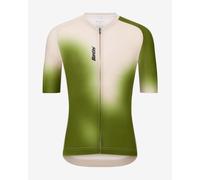 Santini Aura short sleeve slim fit jersey green white - XXS