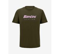 Santini Brand short sleeve jersey dark green pink - M