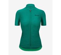 Santini Colore Puro Short Sleeve Jersey Green Women - Slim Fit - XL