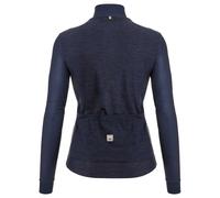 Santini Colore Puro Thermal Long Sleeve Jersey Blue XL Woman XL Nautica