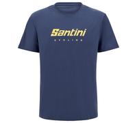 Santini - Coloured Branded T-Shirt - T-shirt size S, blue