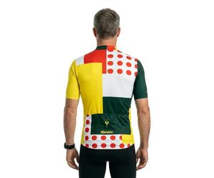 Santini Combo Tour De France Official General Leader Short Sleeve Jersey Multicolor XS Men XS Print