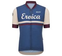 Santini Eroica Iris Short Sleeve Jersey Blue M Men M Avio