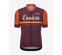 Santini Eroica Iris Wool short sleeve jersey burgundy orange - S