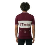 Santini Eroica Official Wool Short Sleeve Jersey Red XS Men XS Bordeaux