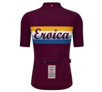 Santini Eroica Timo Short Sleeve Jersey Purple XL Men XL Bordeaux