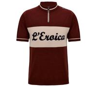 Santini Eroica Official Wool Short Sleeve Jersey Red M Men M Bordeaux
