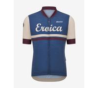 Santini Iris Wool short sleeve jersey blue - L