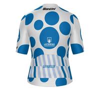 Santini La Vuelta Mountain Leader Short Sleeve Jersey XL Blue / White