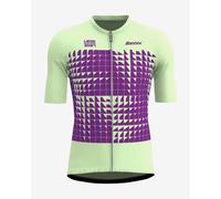 Santini Liège-Bastogne-Liège 2024 Short Sleeve Jersey Lilac Green - Classic Cut - M