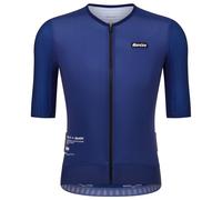Santini - Mads Pedersen Momentum Series Short Sleeve Jersey - Cycling jersey size S, blue