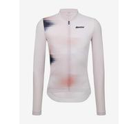 Santini Ombra Eco Sleek long sleeve jersey White - Sleek cut - XL
