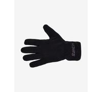 Santini Pile Long Gloves Pure Black - XS