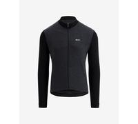 Santini Pure Long Sleeve Jersey Black - Classic Cut - M