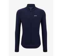Santini Pure Long Sleeve Jersey Navy Blue - Classic Cut - M