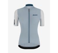 Santini Redux Stamina Short Sleeve Jersey White Blue Women - Sl ut - XL