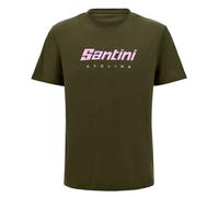 Santini Short Sleeve T-shirt Green XL XL Military Green